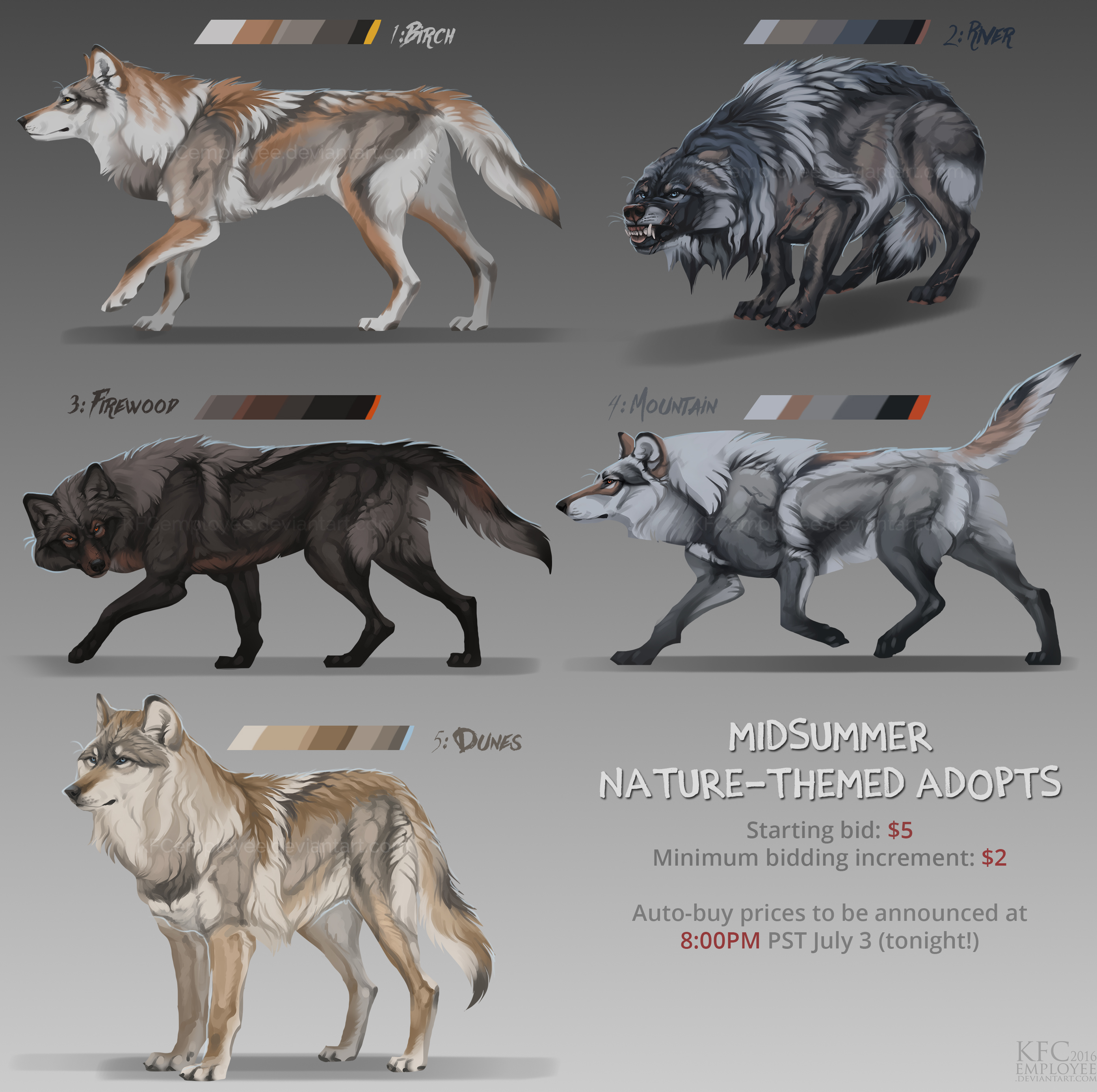 Nature themed wolf adopt event: CLOSED