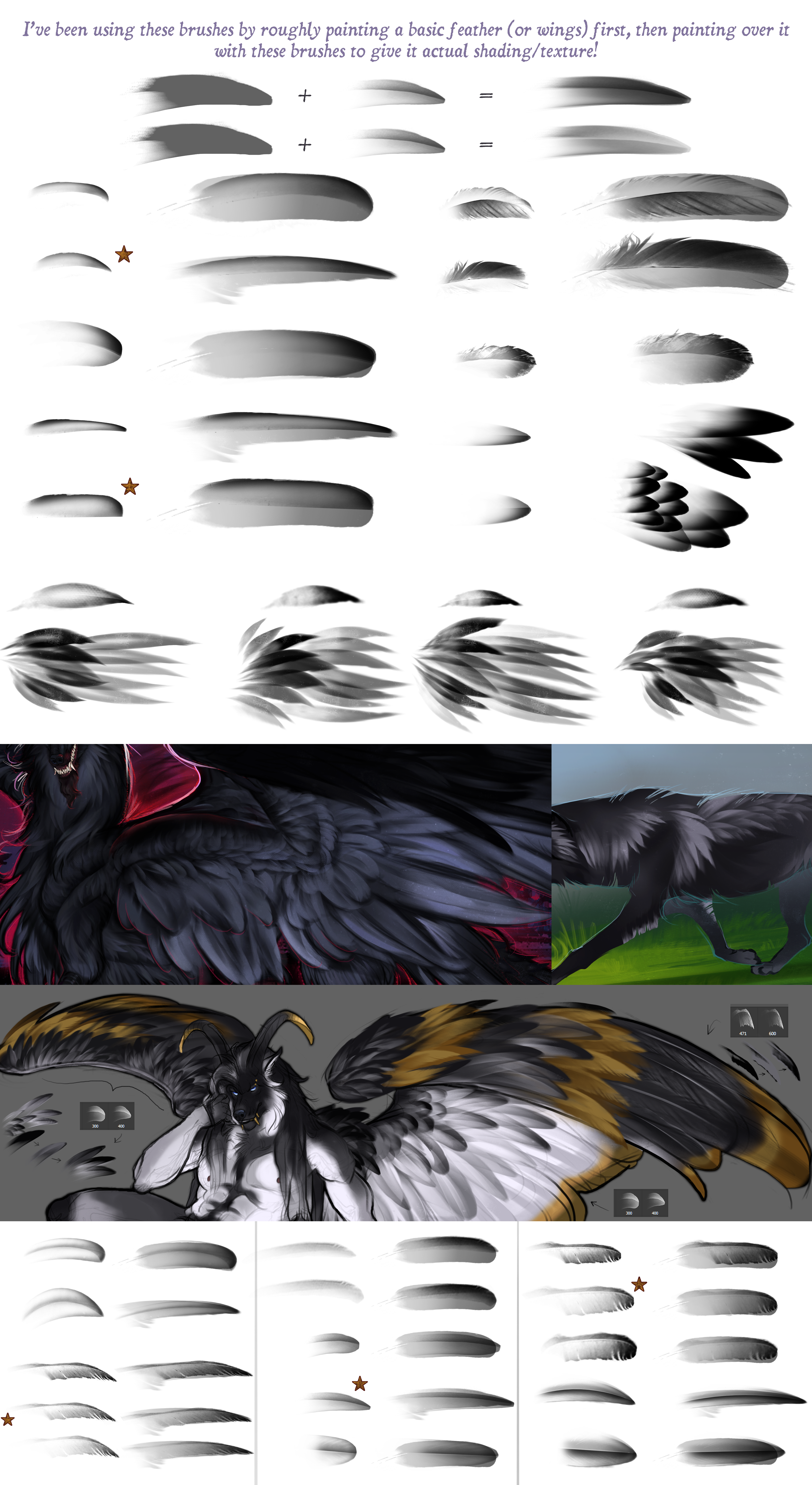 Some more feather and fur brushes! (Free, ABR)