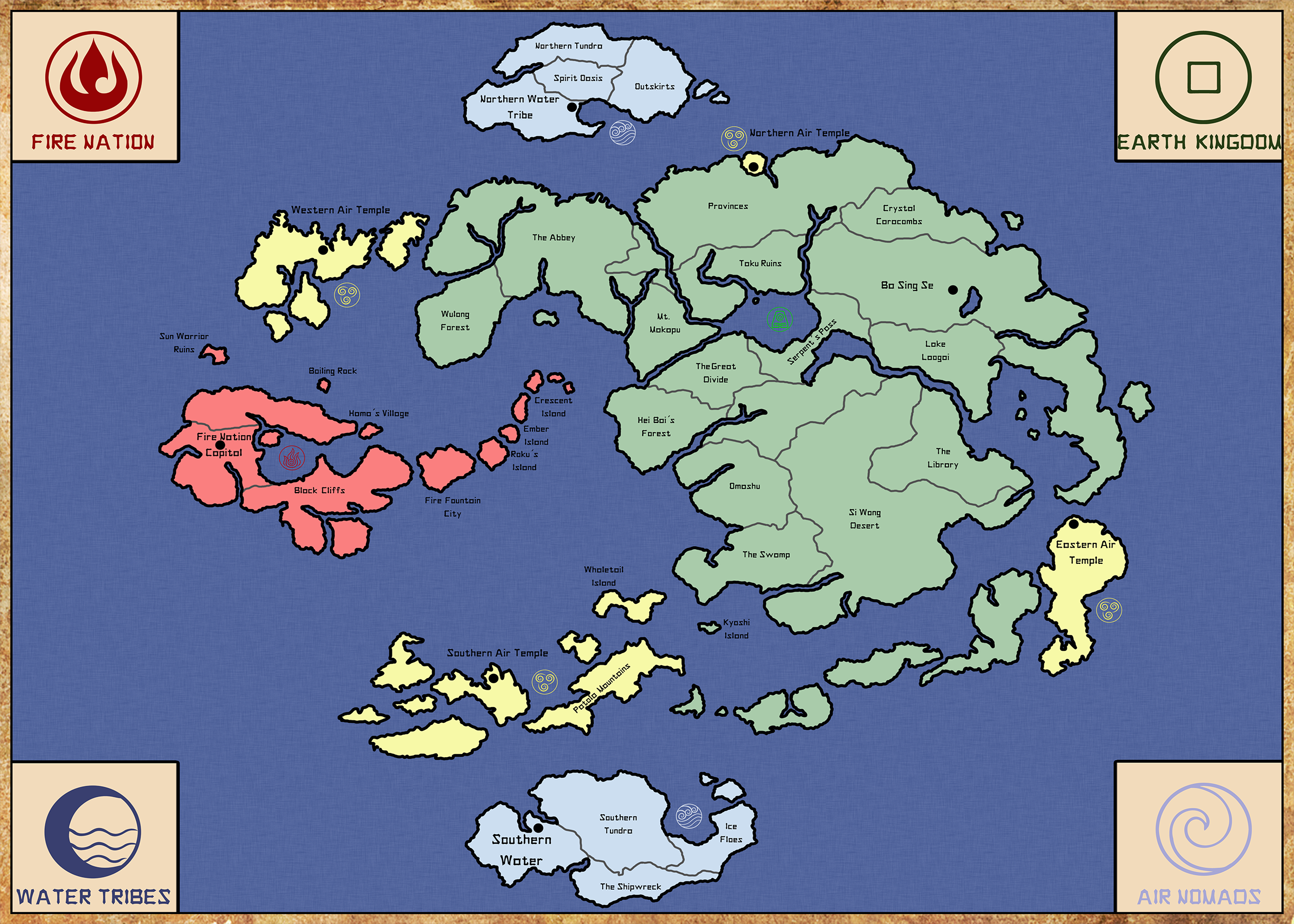 Avatar The Last Airbender Map By Daytros On Deviantart The Last Airbender Map