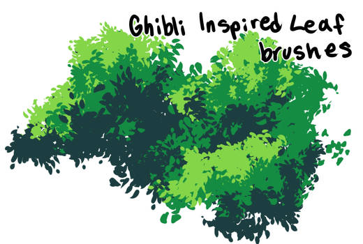 Ghibli Style Leaf Brushes Clip Studio