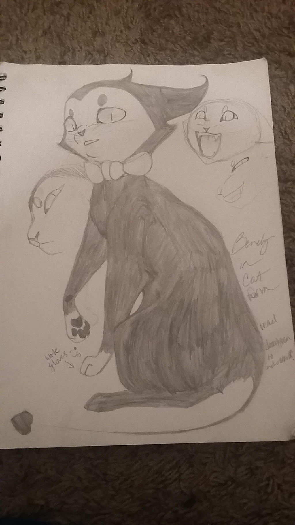 Bendy the Demon in cat form