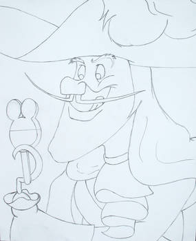 Hook Eating Mickey Bar LineArt