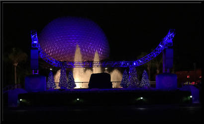 Spaceship Earth at Night by WDWParksGal