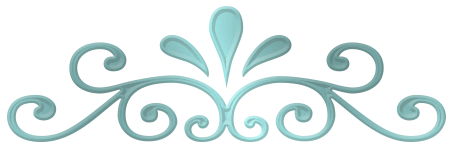 Teal Filigree Graphic Divider V2 FTU