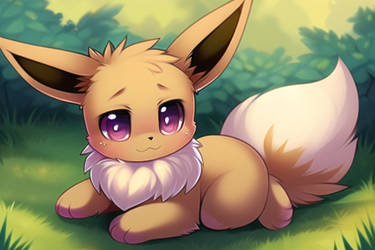 Eevee simply being adorable : r/Pokemonart