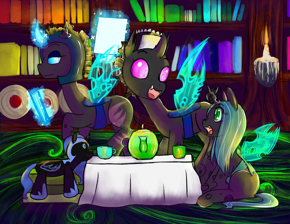 Filly Queen Chrysalis Tea Party by RyuRedwings on DeviantArt