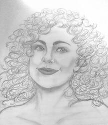 Alex Kingston-pencil sketch