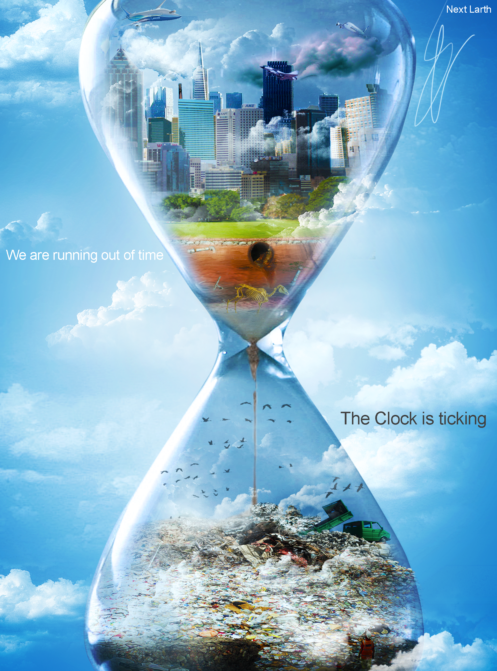 Hourglass Global Pollution