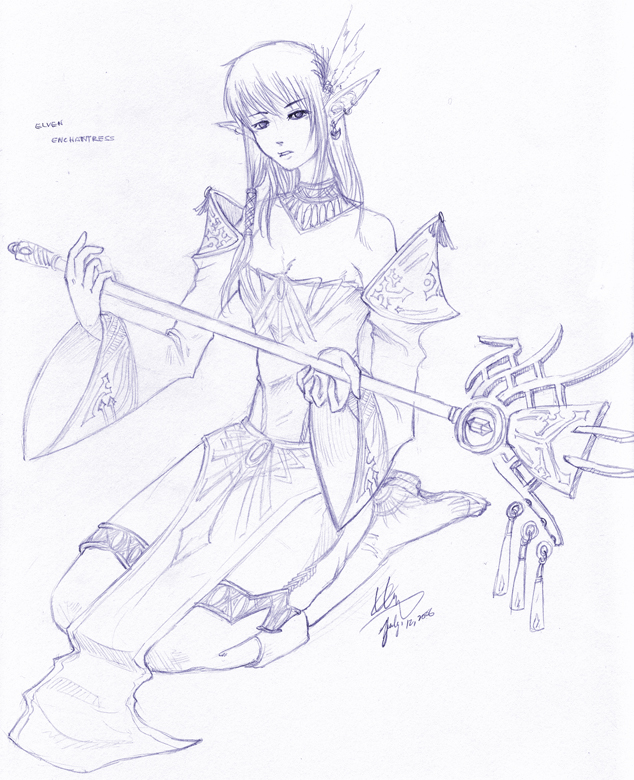 Elven Enchantress 'Sketch'