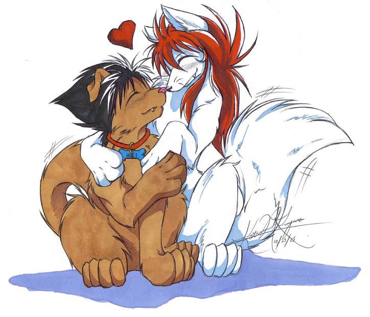 Kurama and Hiei furries