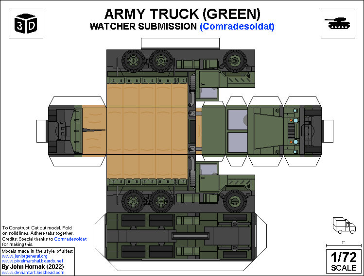 0407 3D Army Truck Green by Kisshead on DeviantArt