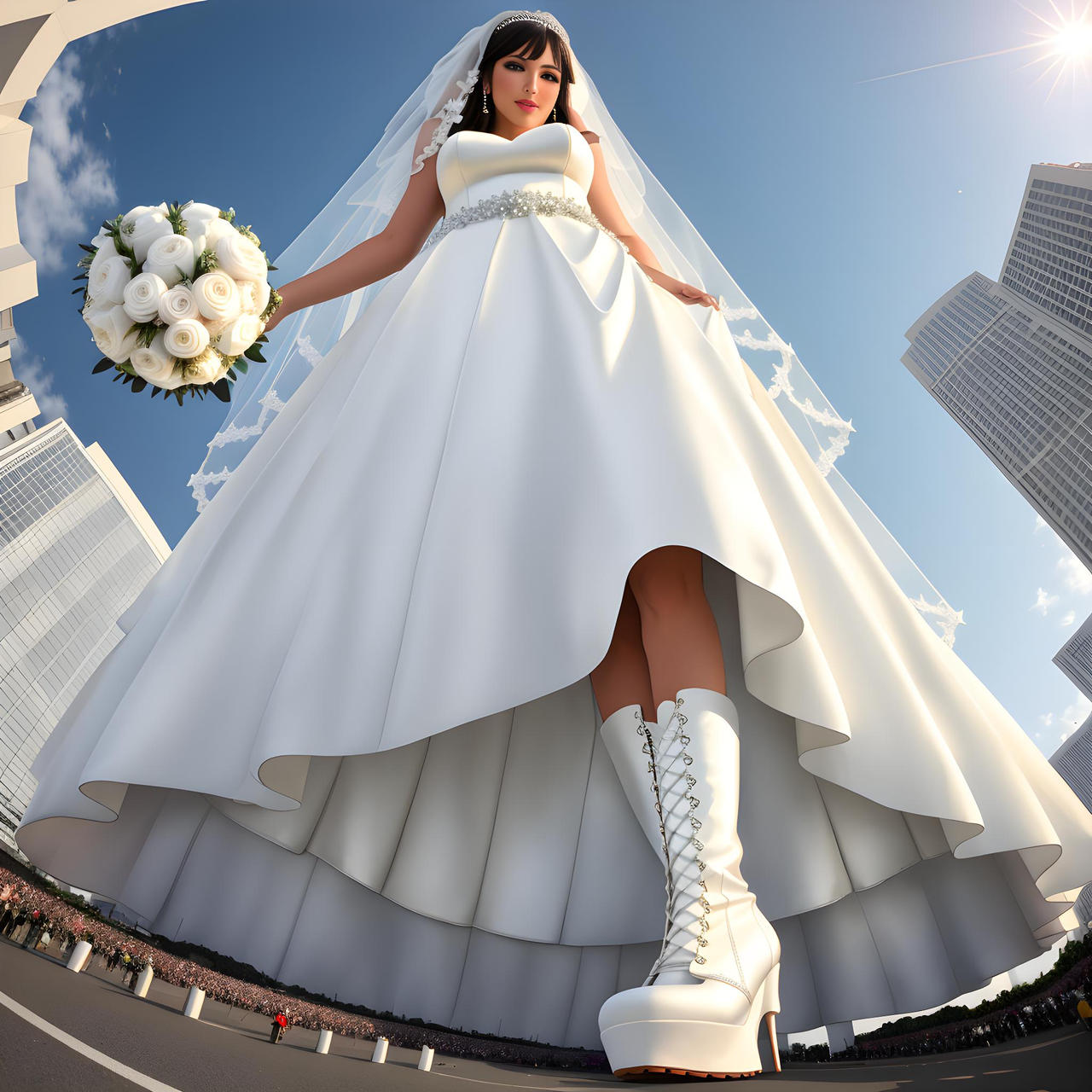 Deviantart Bride Gigantic bride meets her wedding guests by stillMicro on DeviantArt