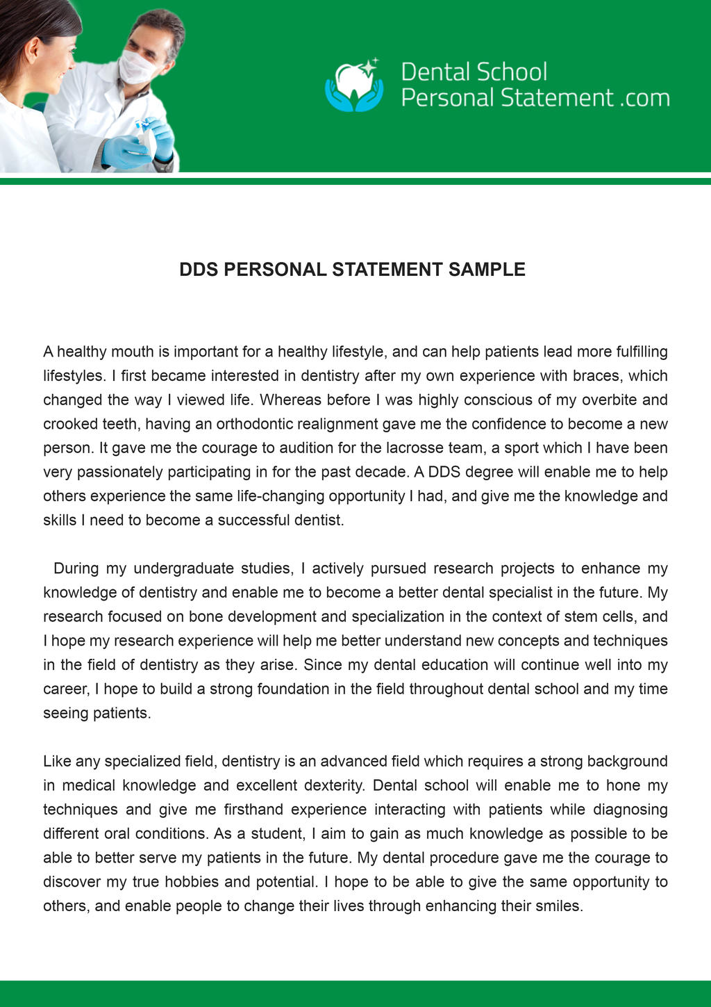 Dds Statement Example DDS personal statement sample by PSDentalSchool on DeviantArt