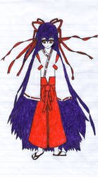 Notebook drawing- Miko Dress, Colored