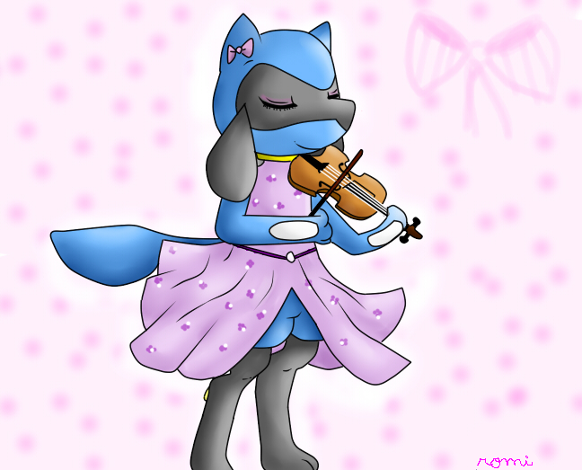 Riolita playing violin