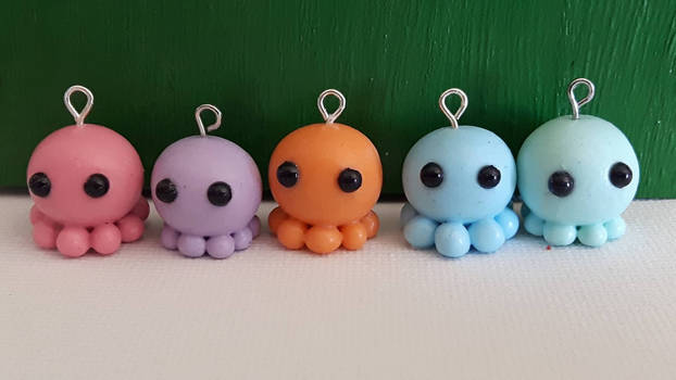 Pastel Octopus charms