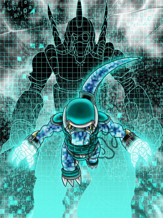 Commandramon Evolution! by EmeraldSora on DeviantArt