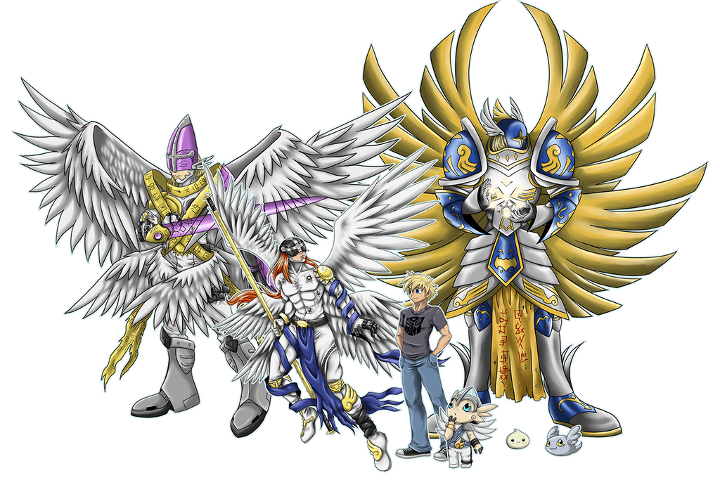 Full Digimon Line_Angemon by EmeraldSora on DeviantArt