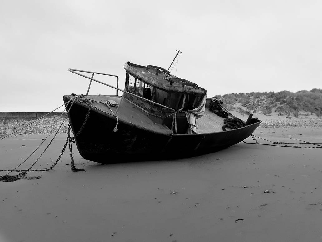 2. A Rusty Boat at Barmouth, North Wales.