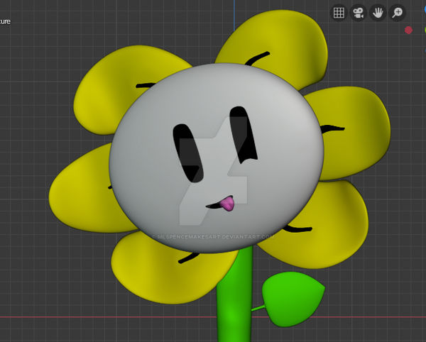 Flowey Model Flowey v2 BLENDER 2.8 RELEASE by MLSpenceMakesArt on DeviantArt