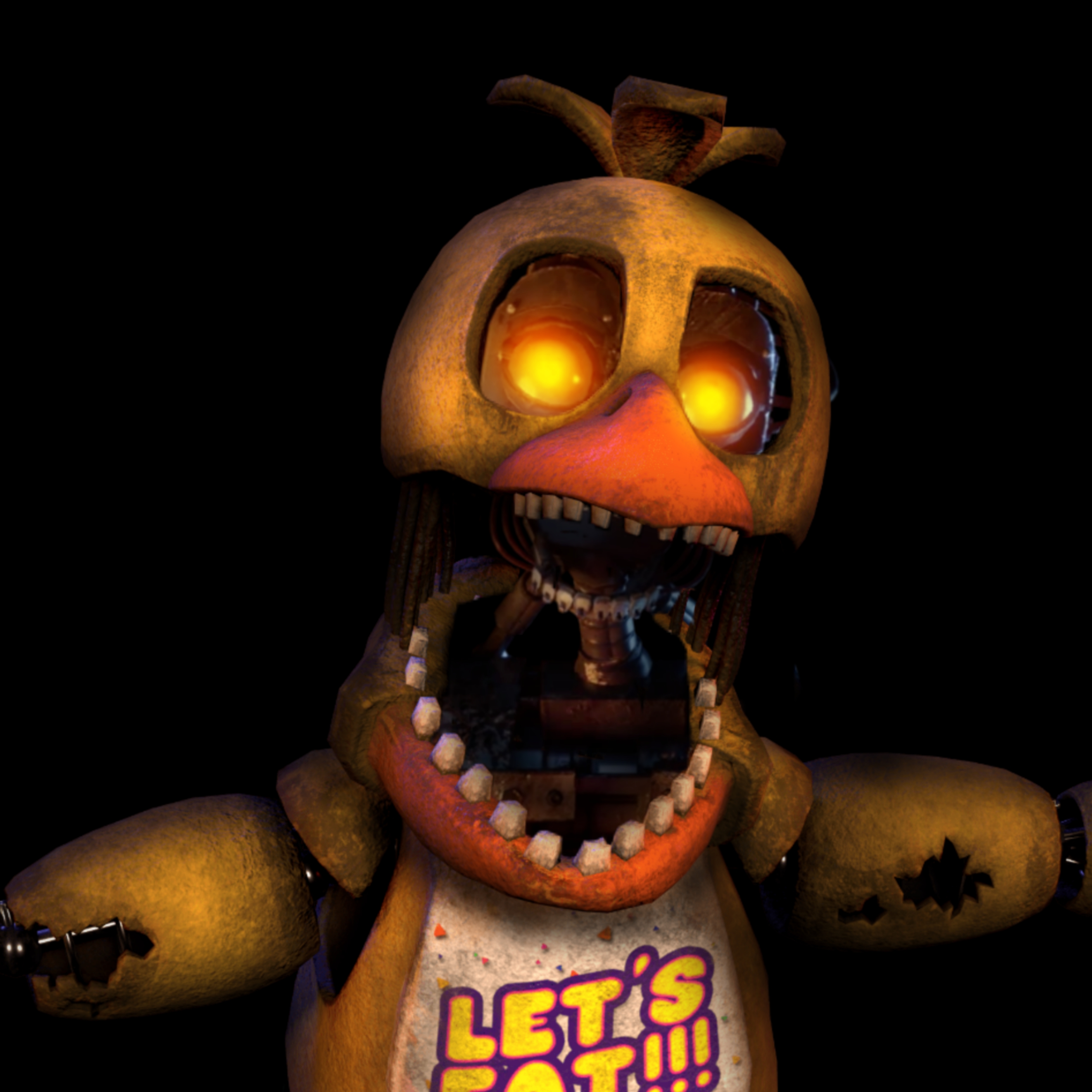 Withered Chica [REMAKE] by Spring-o-bonnie on DeviantArt