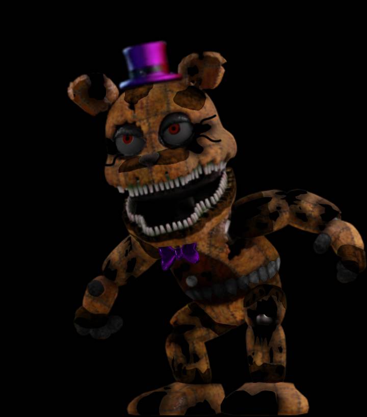 Nightmare Fredbear Character Render by TheUnbearable101 on DeviantArt