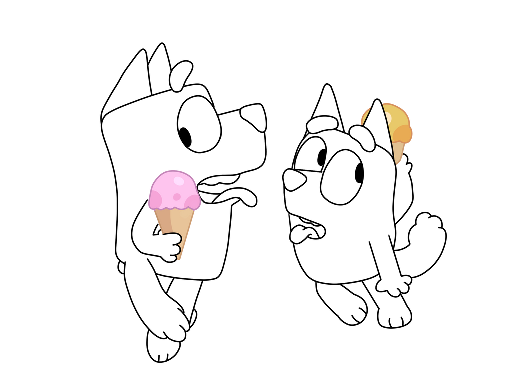 Bluey and Bingo Base 1 by teutonicbases on DeviantArt