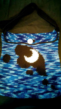 Hand Crocheted Princess Luna Cutie Mark Tote Bag