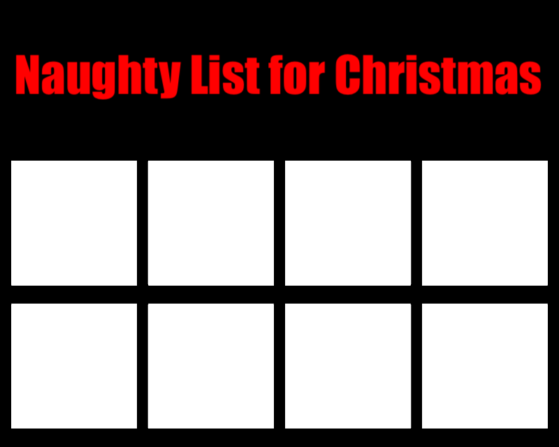 Cartoon Naughty List for Christmas Template by joeybenschwartz on Cartoon Naughty List for Christmas Template by joeybenschwartz on