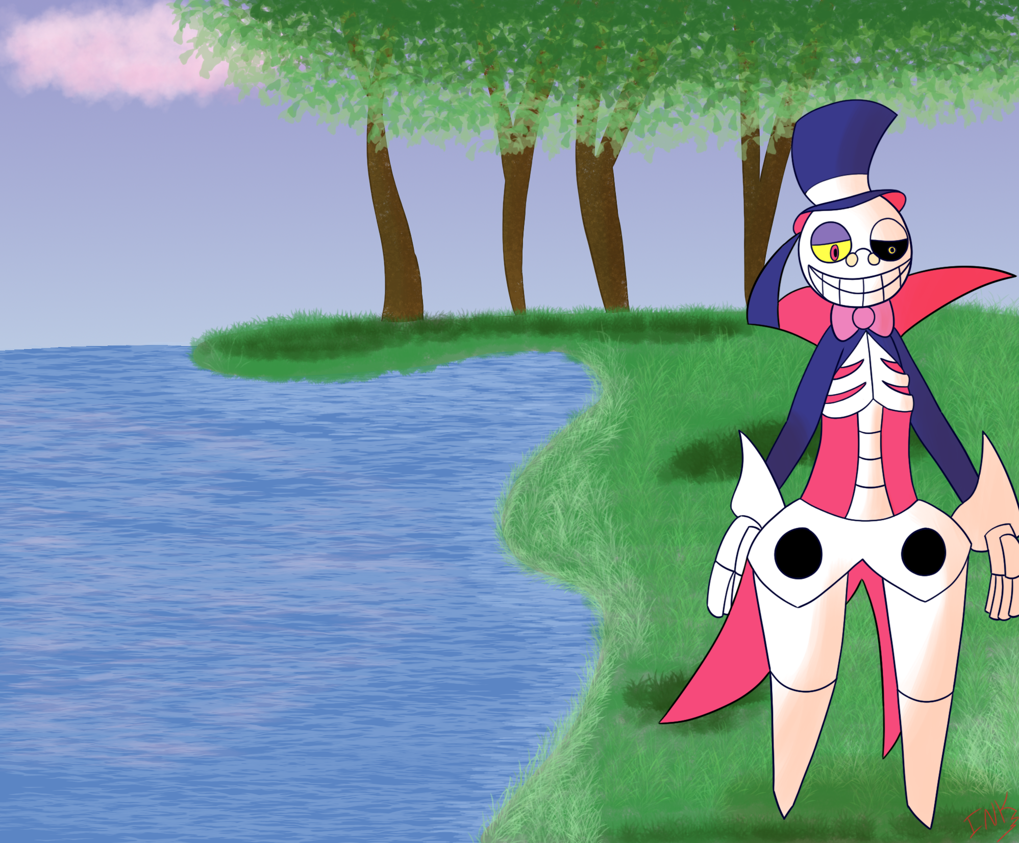 Dapper at the riverbank