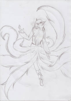 Ahri (uncoloured)