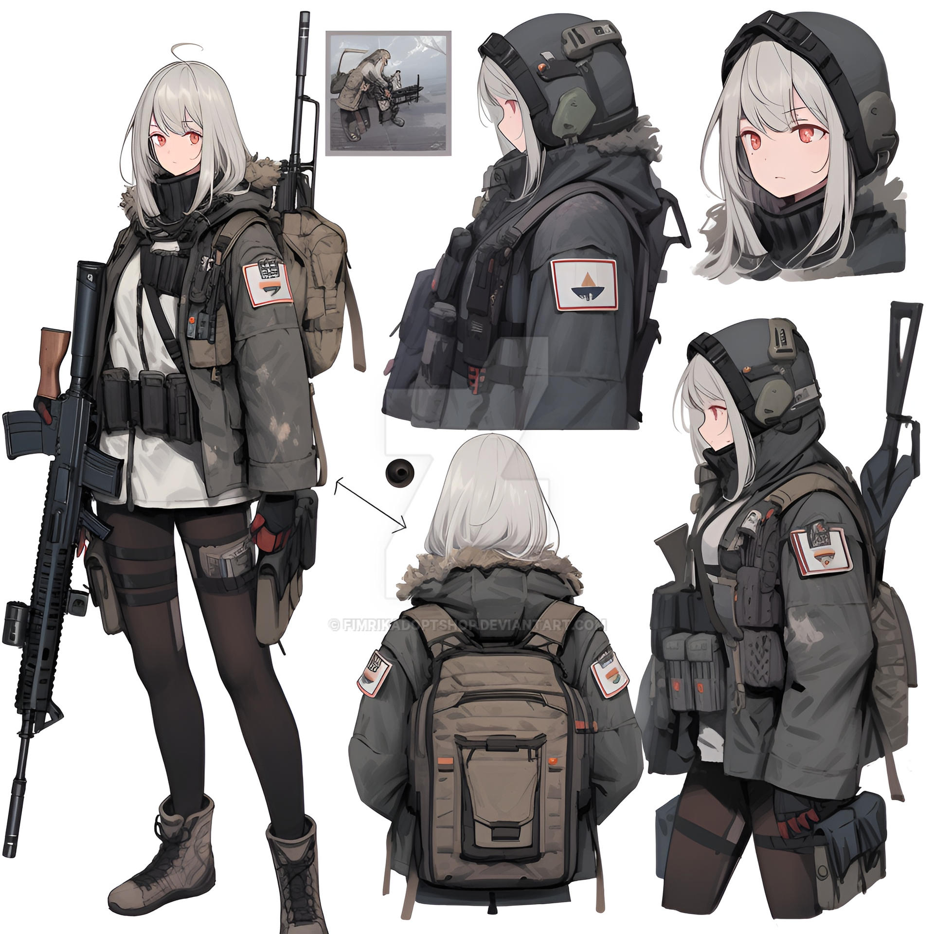 Premium AI Image  anime character with backpack and backpack in