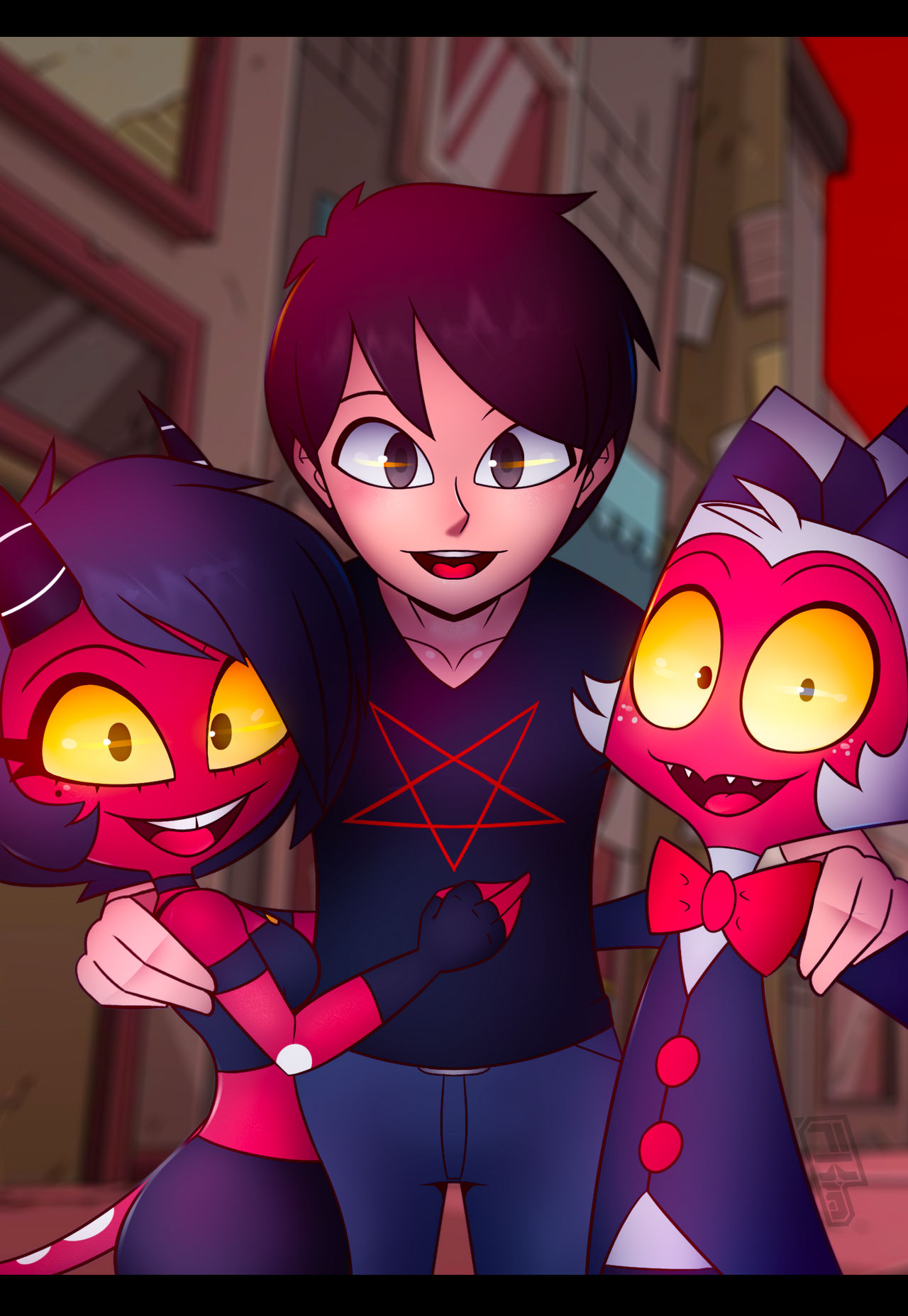 Group Selfie of Cody with Millie and Moxxie by Rack44 on DeviantArt
