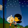 Lincoln + Stella Kiss Under Stars