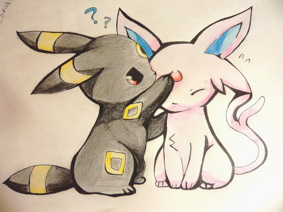 Chibi Umbreon And Espeon Pokemon By Naomi by Naomivonvanity on ...