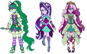 Cure Garden, Cure Aurora and Cure Violet