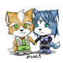 Chibi - Fox and Krystal_color