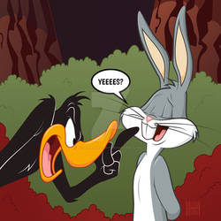 Bugs and Daffy from Rabbit Seasoning