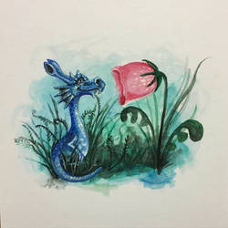 Dragon meets flower