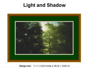 Light and Shadow Cross stitch chart