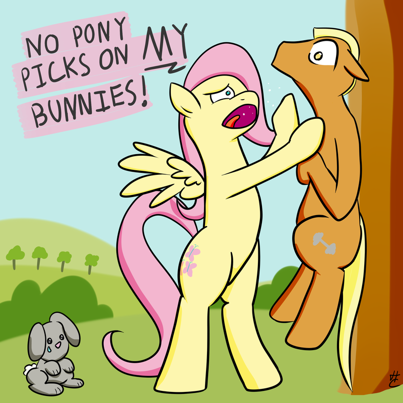 You don't mess with Fluttershy's bunnies