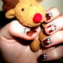 Christmas pudding nails