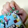 Green Super Mario Mushroom Nails