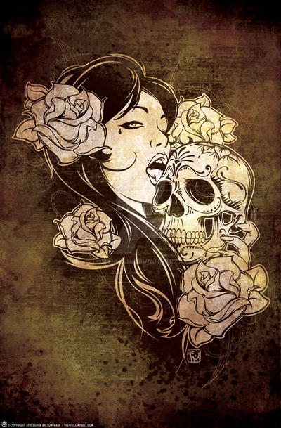 Day Of The Dead Skull Lick