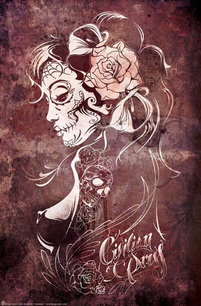 Day Of The Dead Vampire Pin Up