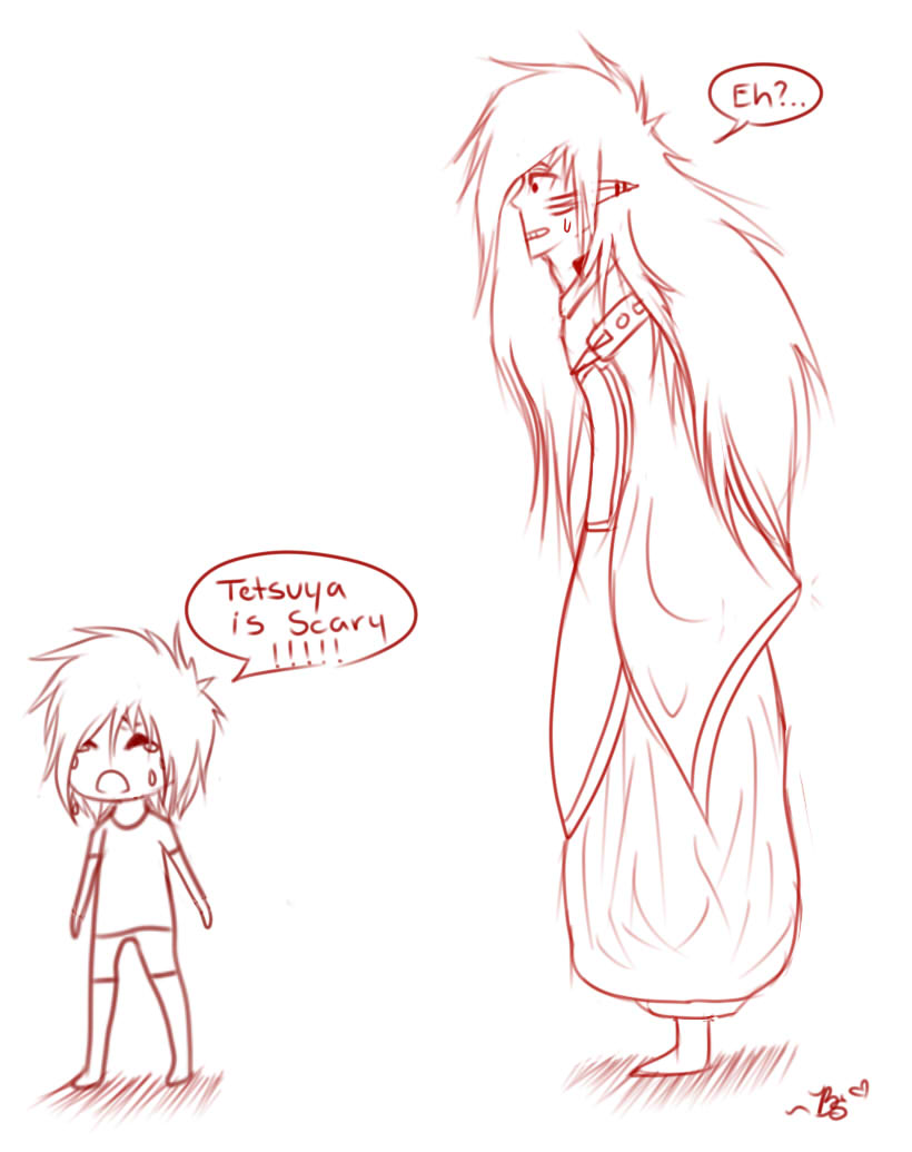 Tetsu Scares Kiddies