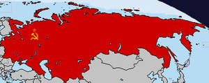Flag Map of Soviet Union (USSR)