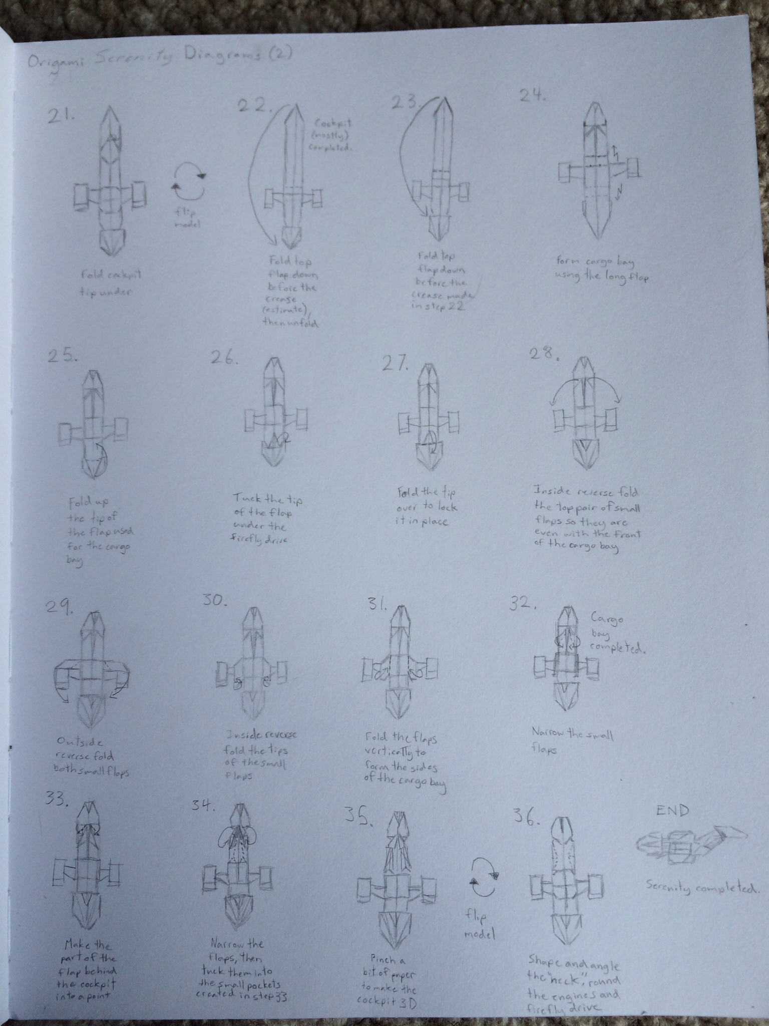 Serenity Origami Diagrams (Part 2 of 2)