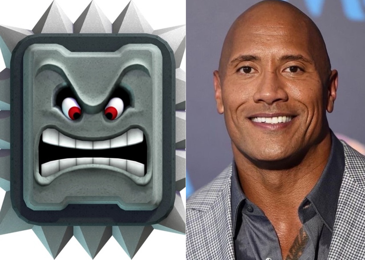 Dwayne Johnson as Thwomp by FN-1999 on DeviantArt