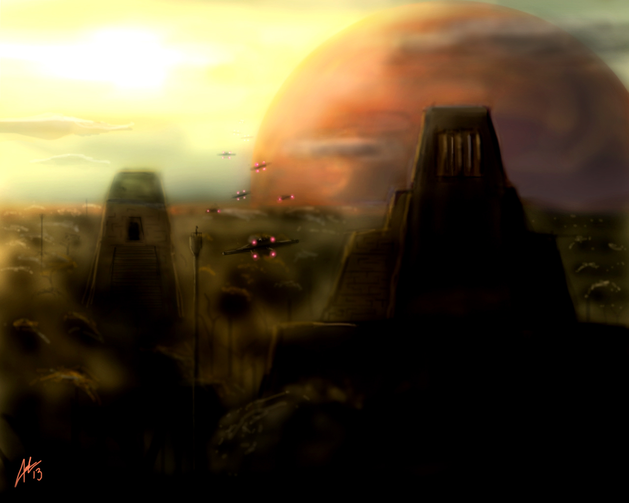 Battle of Yavin by DarthTemoc